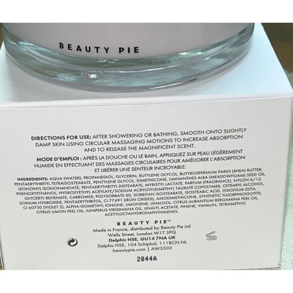 Orris Florentina Body Cream 180 ml 6 oz Jar Beauty Pie NIB Perfume Shea Cozy New - Picture 3 of 12